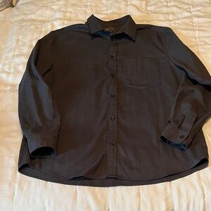H&M Men's Dark Gray Casual Button Down Shirt